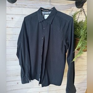 Men’s Denim and Flower Dress Shirt